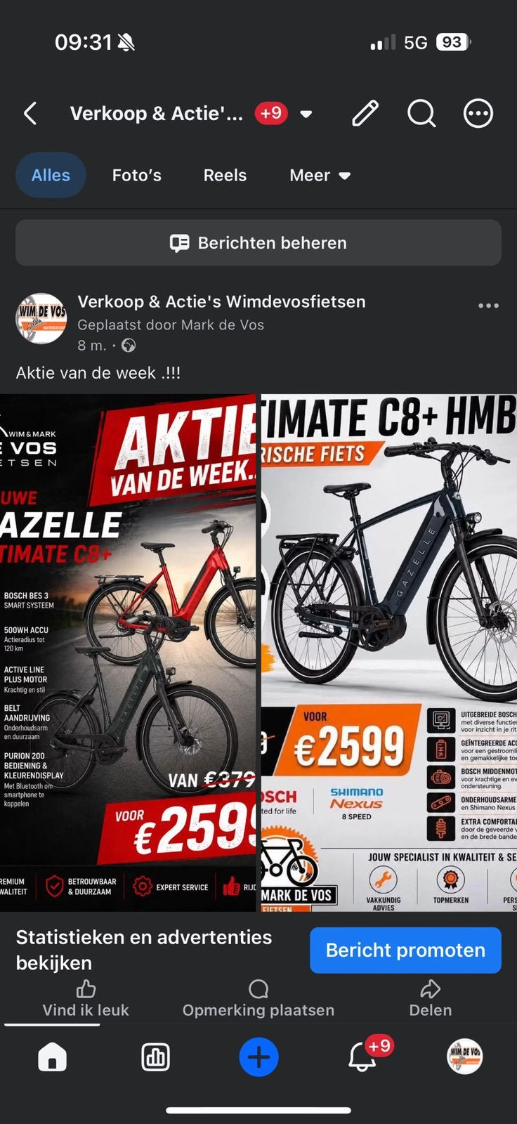 Nieuwe gazelle ultimate Nu HOGE KORTING !!, Fietsen en Brommers, Elektrische fietsen, Ophalen, Overige merken