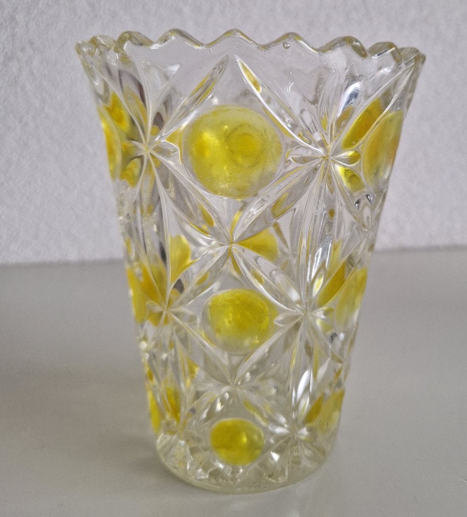 Vaas vintage - jaren 60, Overige kleuren, 14 cm, Ophalen of Verzenden, Glas