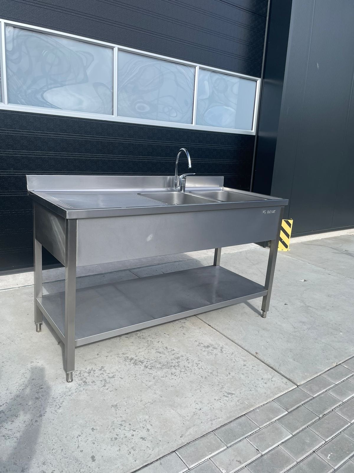 Horeca rvs spoeltafel wastafel aanrecht keukenblok spoelbak, Ophalen of Verzenden, Zo goed als nieuw, 50 tot 100 cm, Minder dan 100 cm