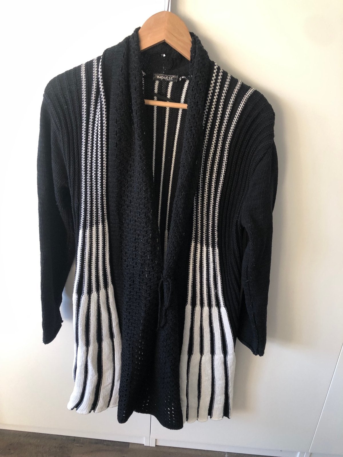 Dames vest Impulse London Zwart-Wit Gestreept Vest Maat XL, Kleding | Dames, Ophalen of Verzenden, Gedragen, Maat 38/40 (M), Zwart