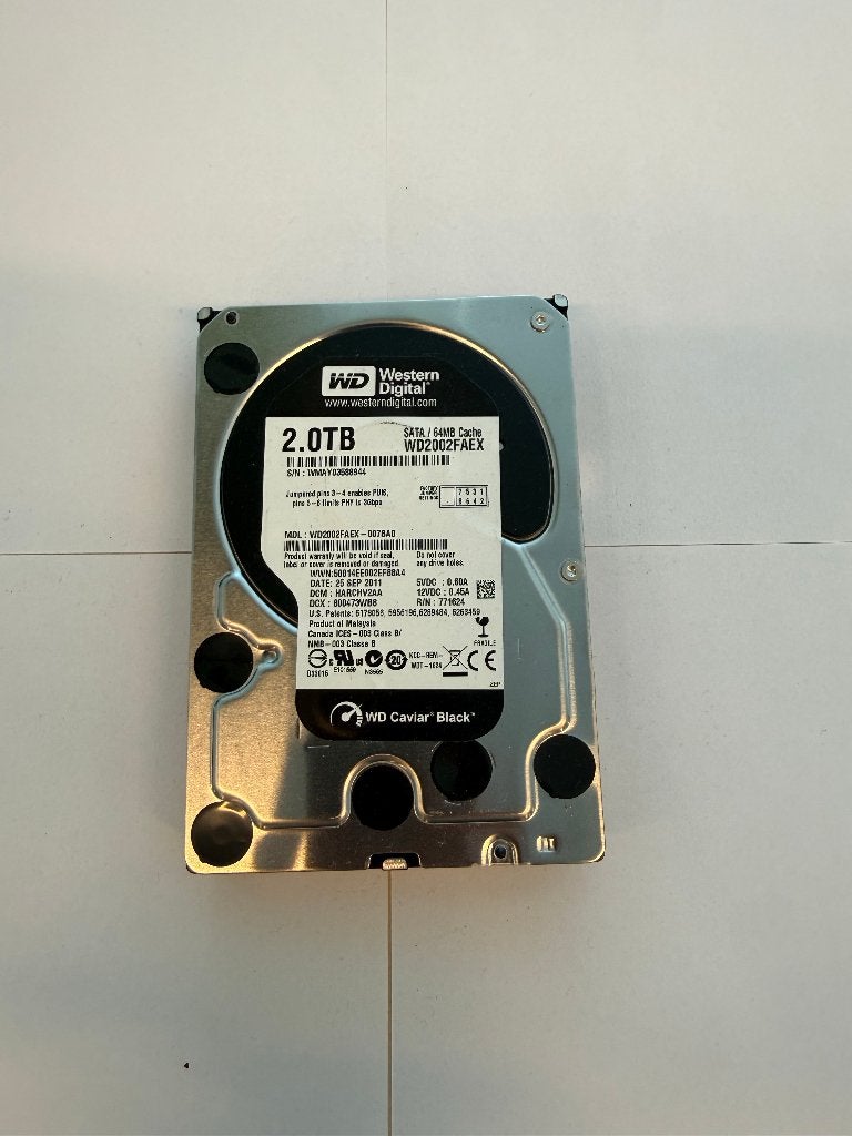 WD Caviar Black 2TB HDD SATA 3.5" | WD2002FAEX *Binnenkort, Intern, 2TB, Gebruikt, Desktop