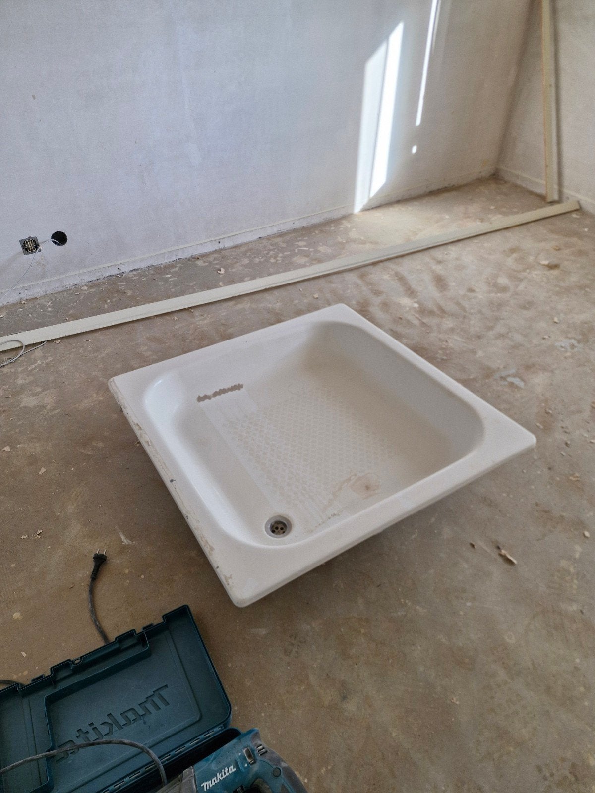 Gebruikte douchebak, wit, vierkant 900x900, Ophalen, Gebruikt, Douche
