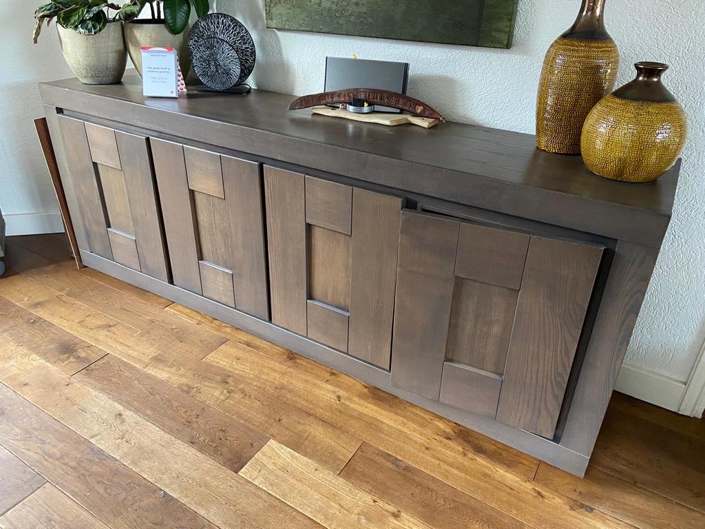 Woonkamerset: Eettafel,Salontafel ,Dressoir, tv meubel, Huis en Inrichting, Ophalen, 100 tot 150 cm, Eikenhout, Zo goed als nieuw