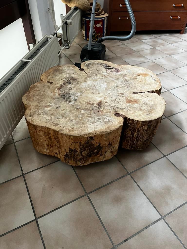 Mooie robuuste boomstamtafel 50 euro, Ophalen, 50 tot 100 cm, 50 tot 100 cm, Zo goed als nieuw