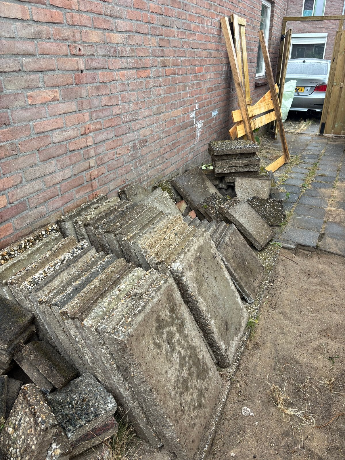 Tegels 40x60, Tuin en Terras, Tegels en Klinkers, Ophalen, Gebruikt, 10 m² of meer, Beton