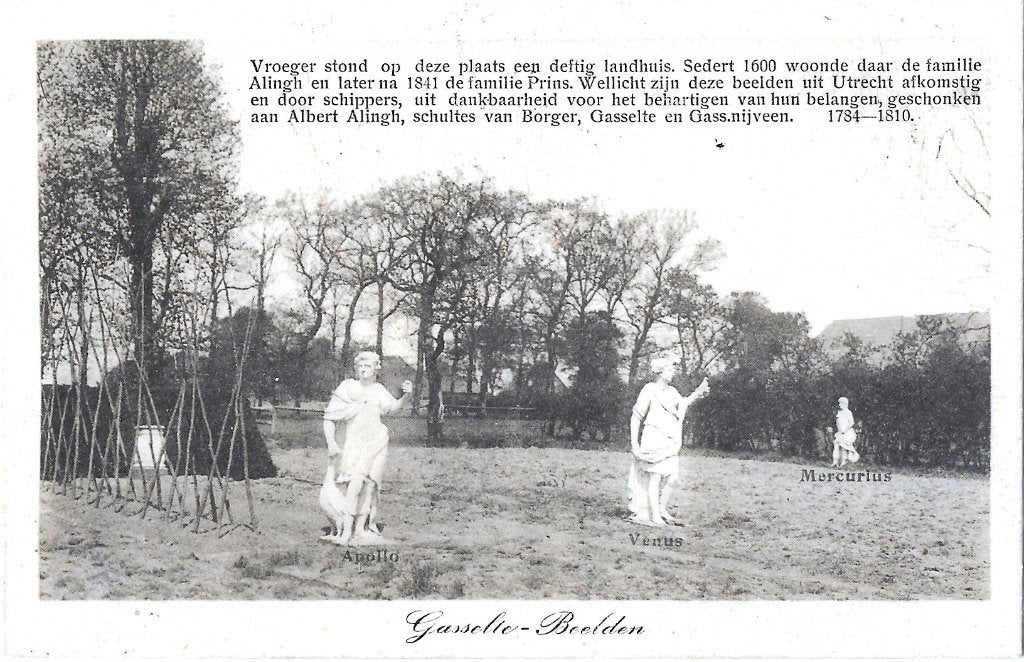 AK Gasselte - Beelden, Verzenden, 1920 tot 1940, Gelopen, Drenthe