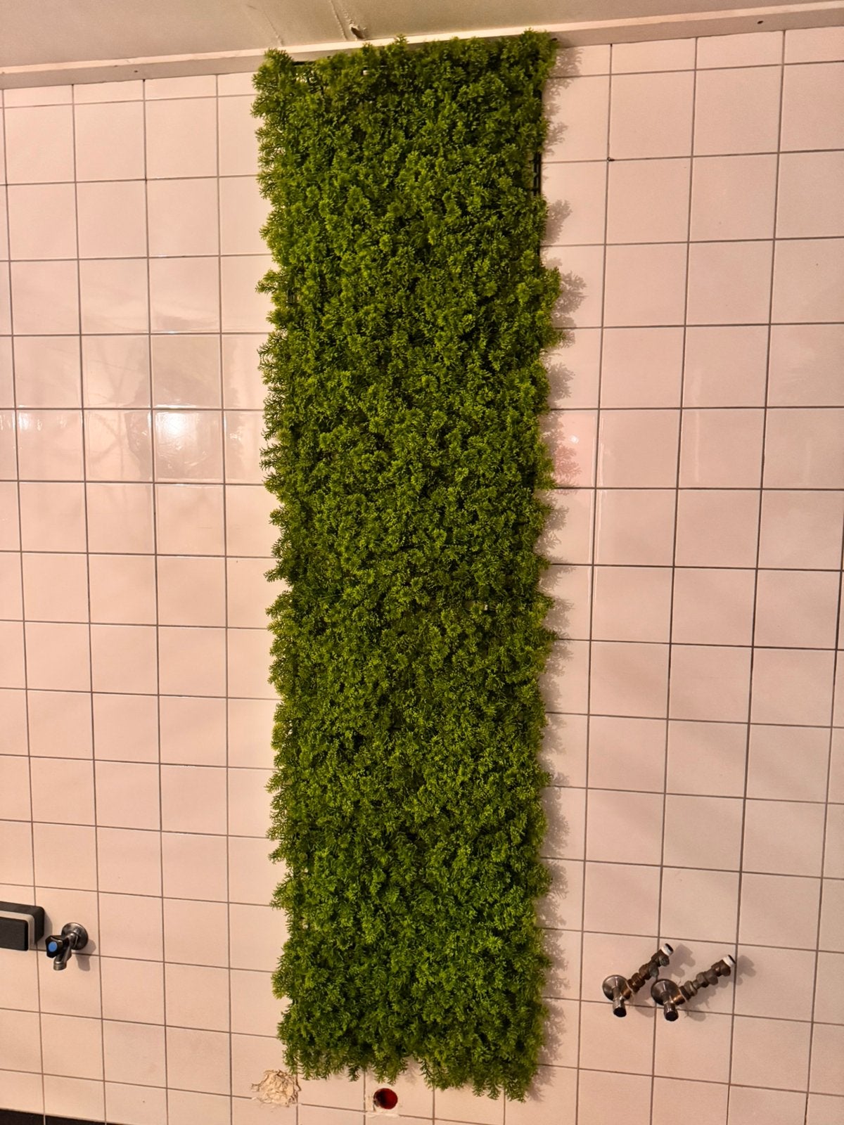 Groene kunstwand 16 matten 50x50, Ophalen, Zo goed als nieuw