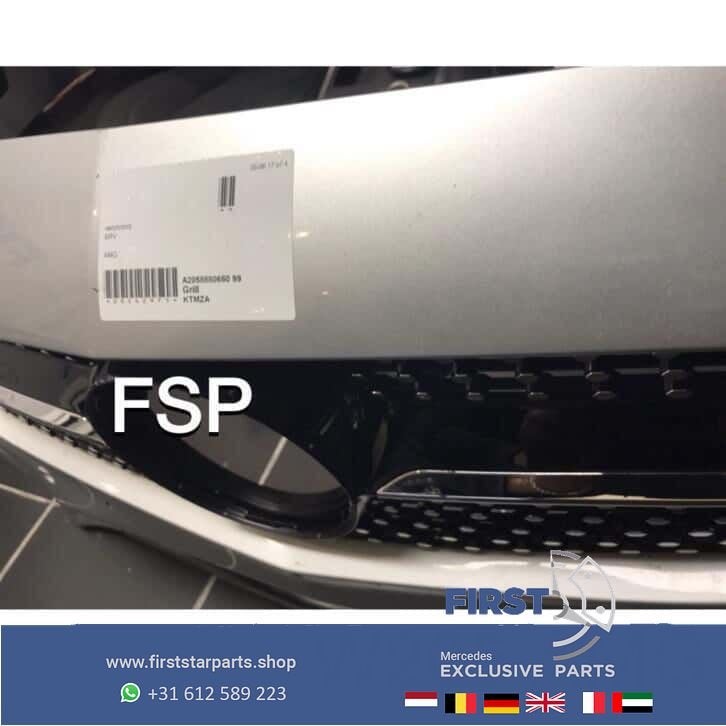 W205 C43 AMG Voorbumper Mercedes C Klasse 2014-2019 + gril, Gebruikt, -, Voor, Ophalen of Verzenden