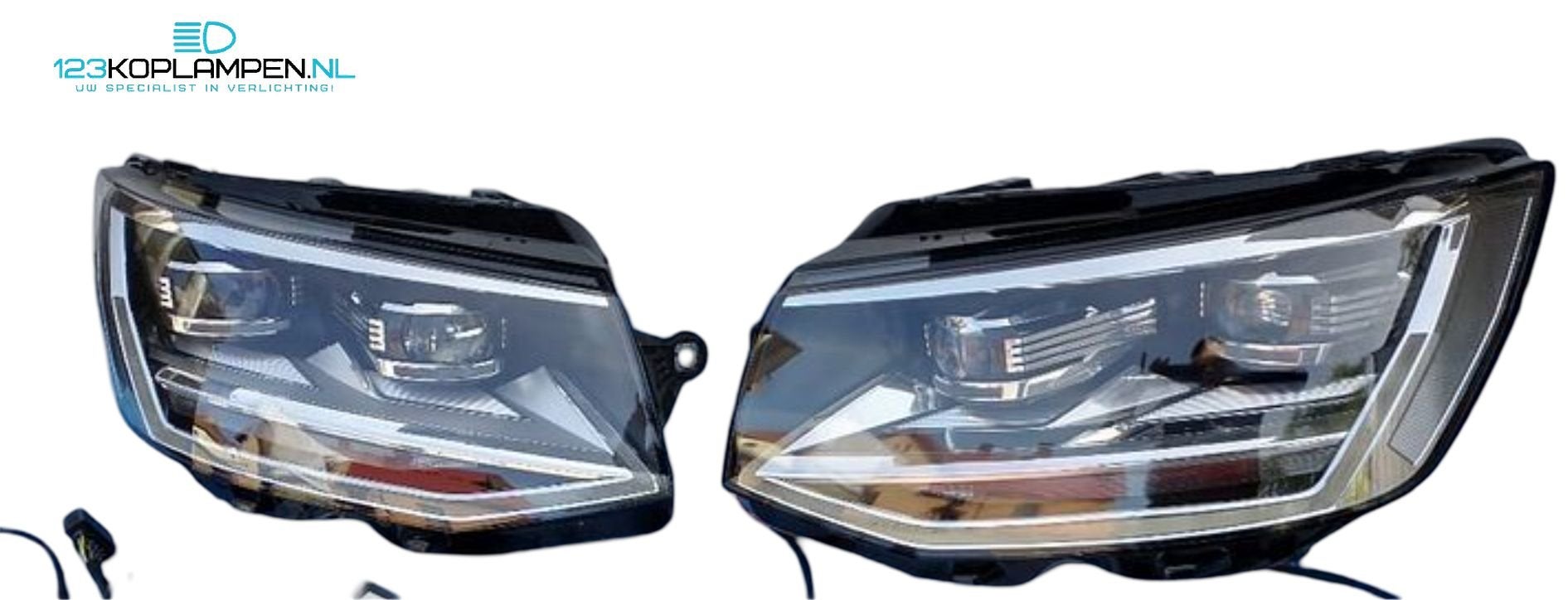 VW Volkswagen T6 7E1 Full Led koplamp + adapter / omvormkabe, Gebruikt, -, Volkswagen, -