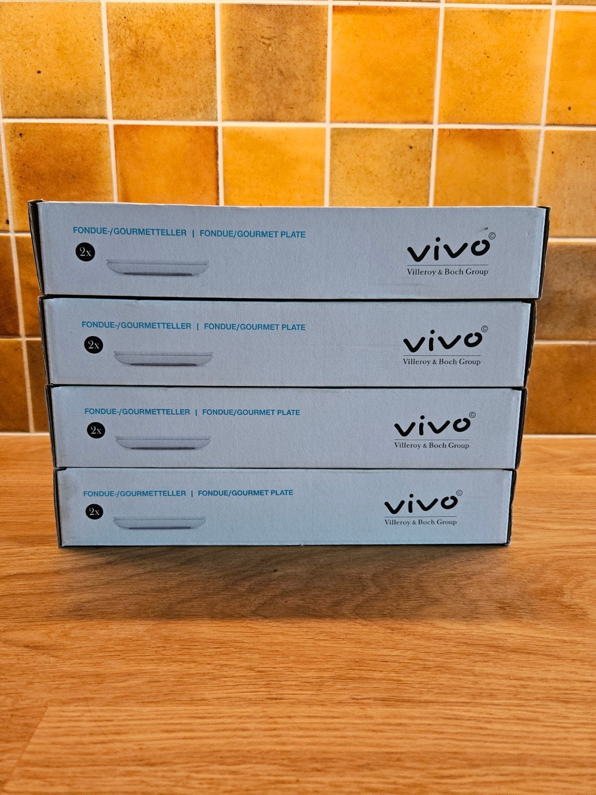 Vivo Villeroy & Boch Fondue/Gourmet borden (8 stuks), Ophalen, Nieuw, Vivo, Bord(en)