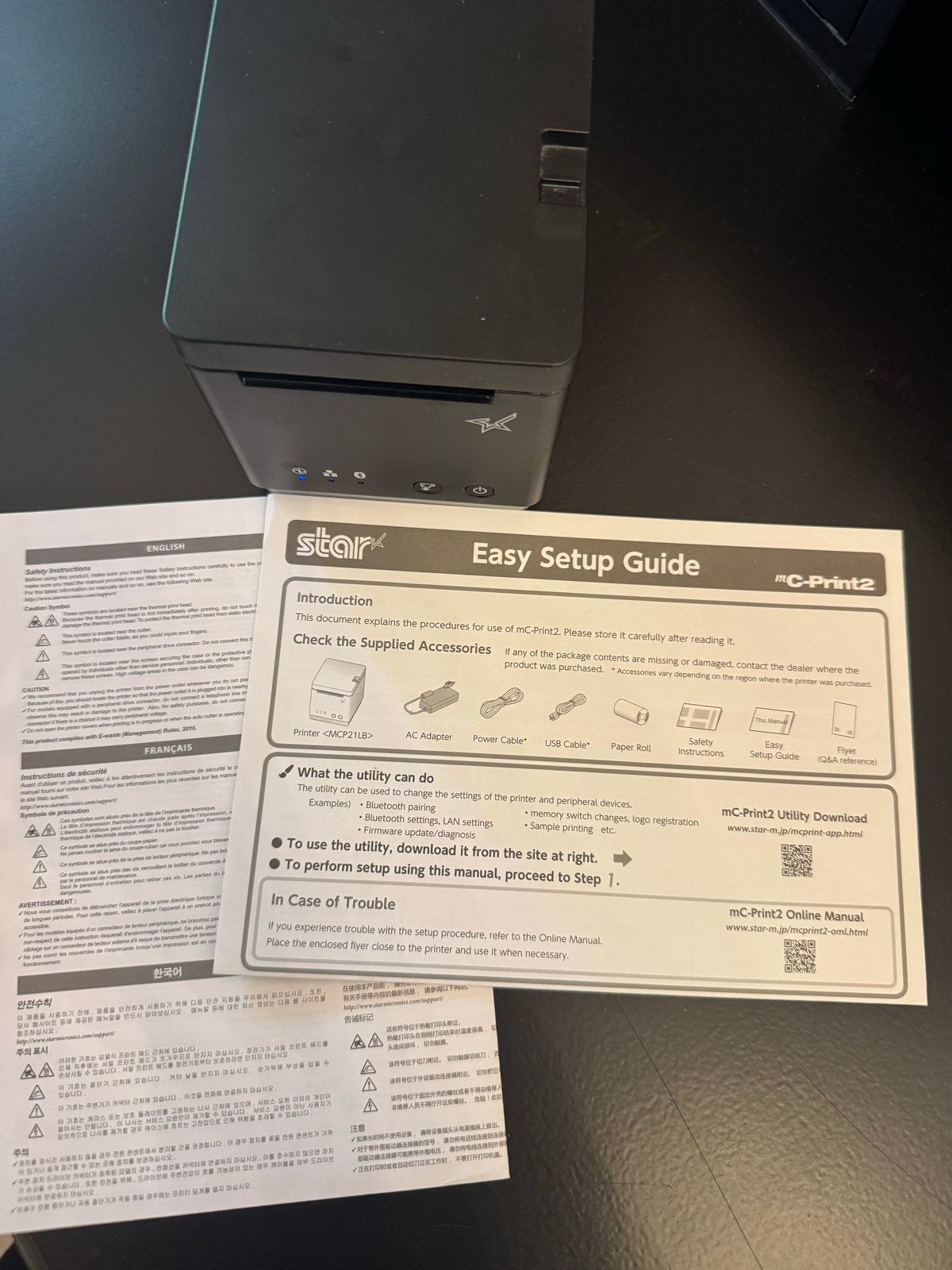 Star mC-Print 2 thermische bonprinter, Zwart-en-wit printen, Verzenden, Printer, Zo goed als nieuw