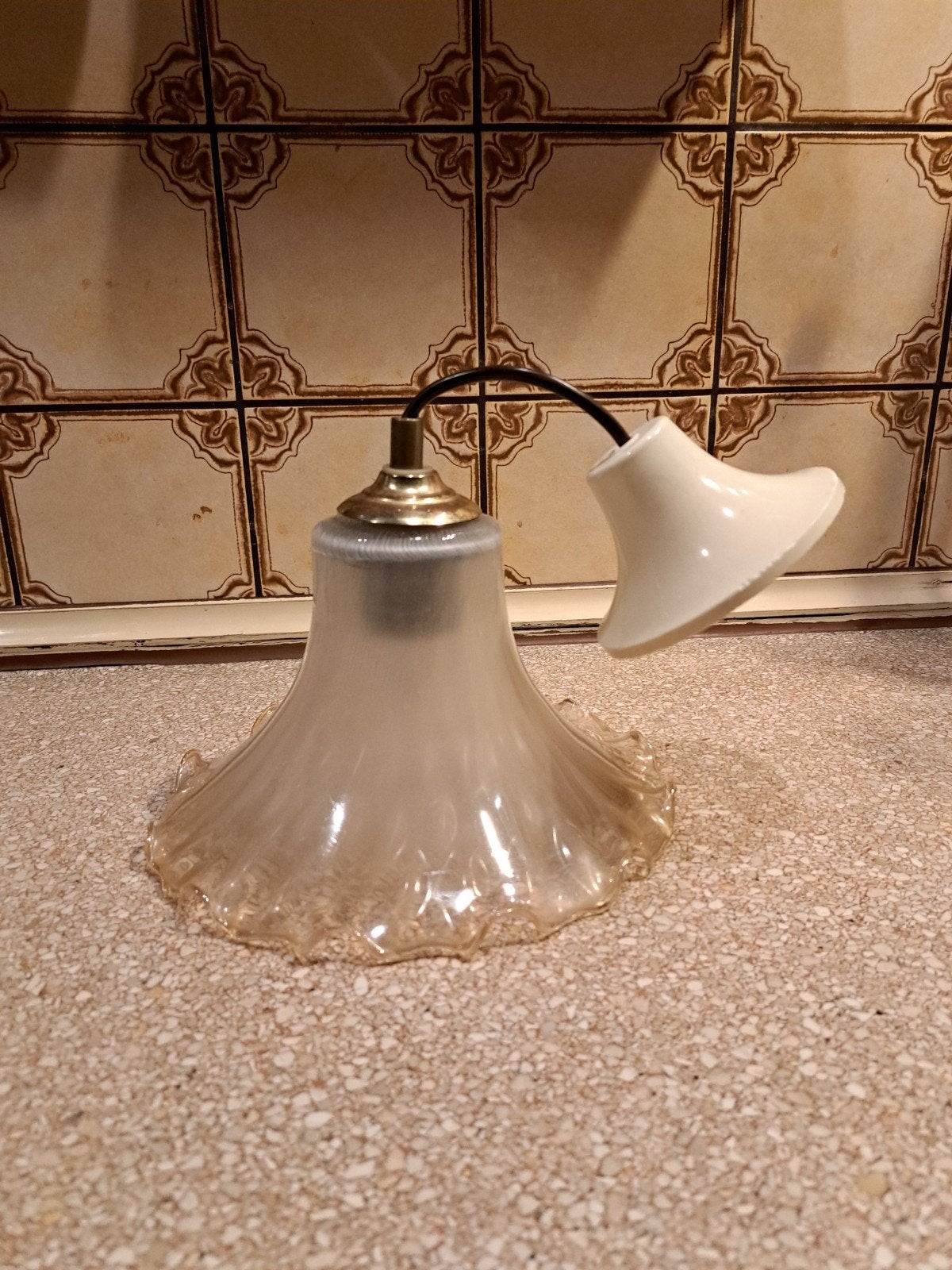 Vintage plafondlamp, Ophalen