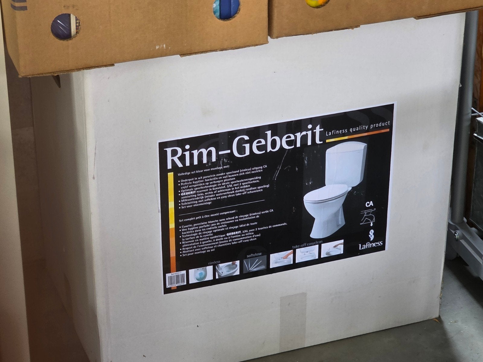 Nieuw Rim-Geberit Toilet - Compleet Set voor Vloermontage, Ophalen, Nieuw, Toilet