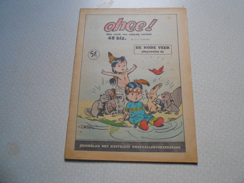 Ohee 13 De rode veer 1963., Eén stripboek, Ophalen of Verzenden, Zo goed als nieuw