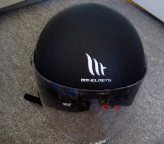SCOOTERHELM MTHELMETS , MAAT L, Fietsen en Brommers, Brommerhelmen, Ophalen of Verzenden, Zo goed als nieuw, Large, Mthelmets