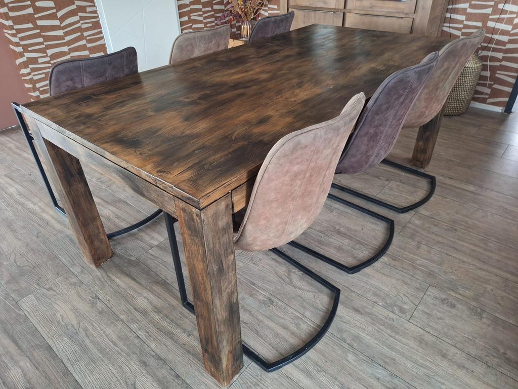 Eettafel hout - 200x100 cm, Huis en Inrichting, Ophalen, Gebruikt, Minder dan 4 stoelen