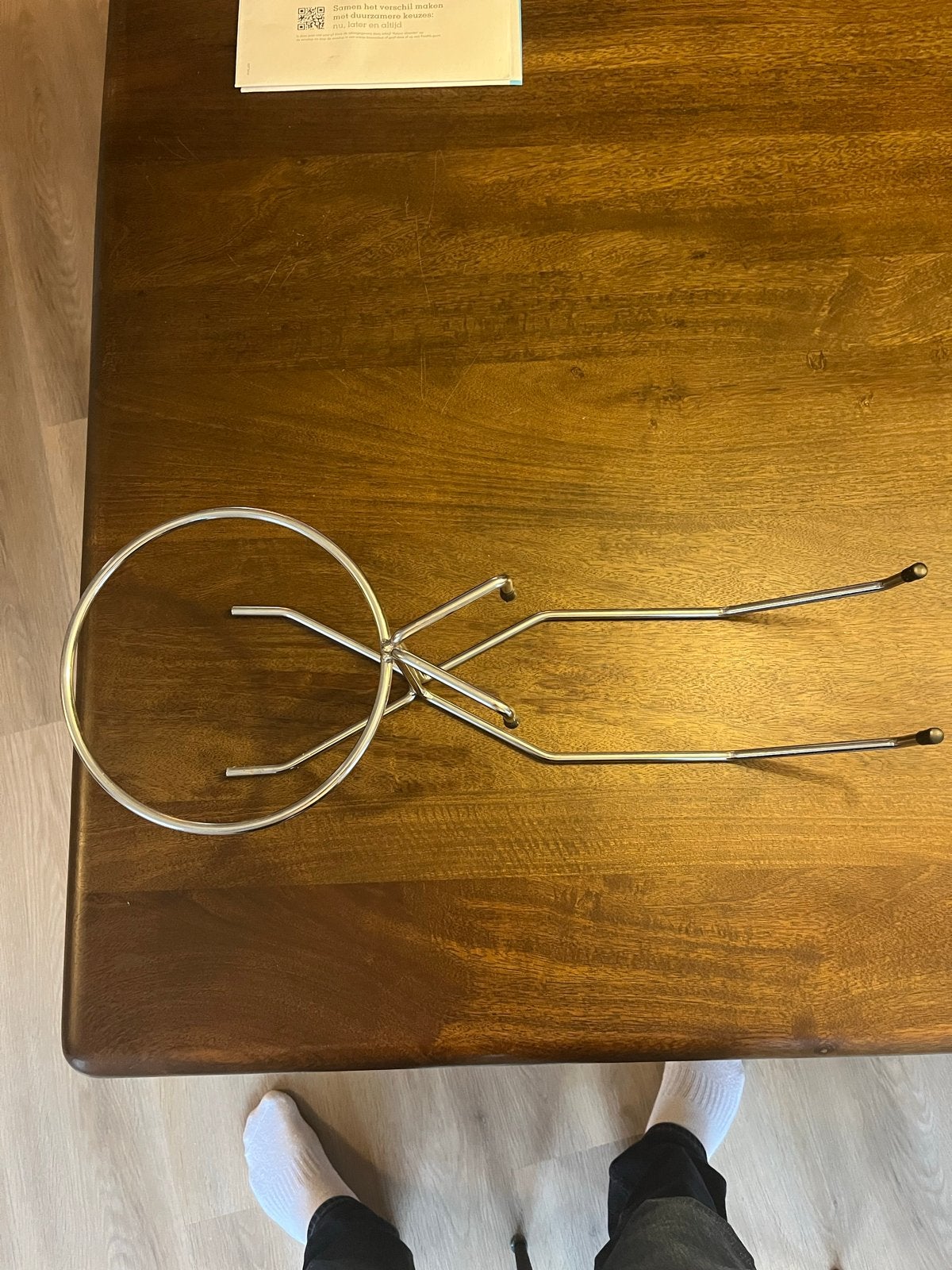 Wijnkoelerhouder voor aan tafel - Chroom, Nieuw, Minder dan 50 cm, Ophalen of Verzenden, Metaal