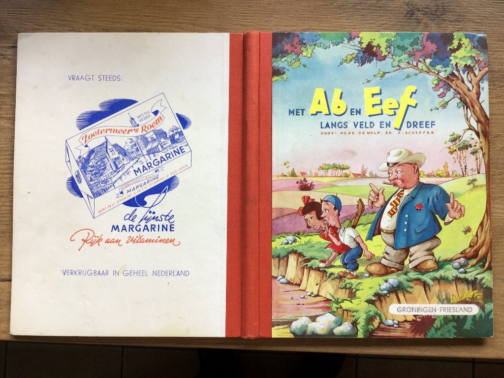 Volledig plaatjesalbum met Ab en Eef langs veld en dreef, Ophalen of Verzenden, Zo goed als nieuw, Plaatjesalbum