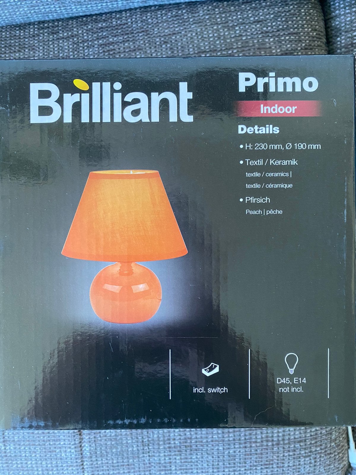 Oranje schemerlamp  Brilliant 2x, Ophalen, Nieuw, Batterij