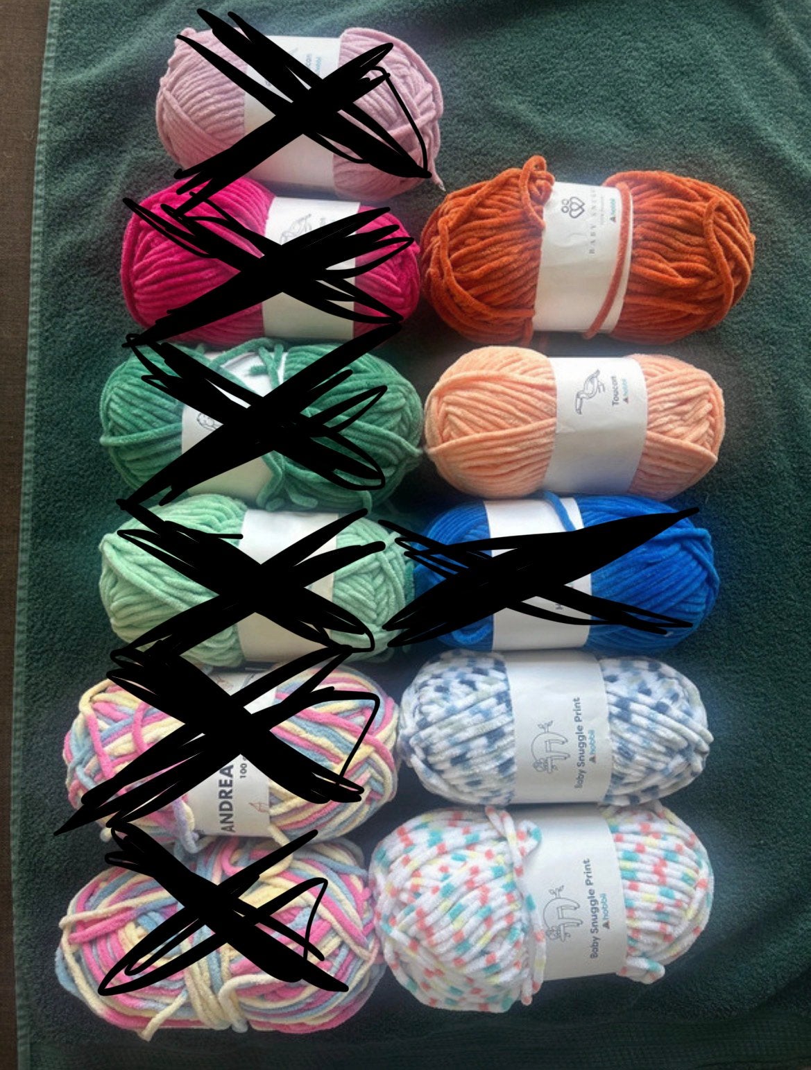 Hobbii & Wibra Chenille garen mix (Toucan, Baby Snuggle, Hon, Ophalen of Verzenden, Gebruikt, Breien of Haken, Wol of Garen