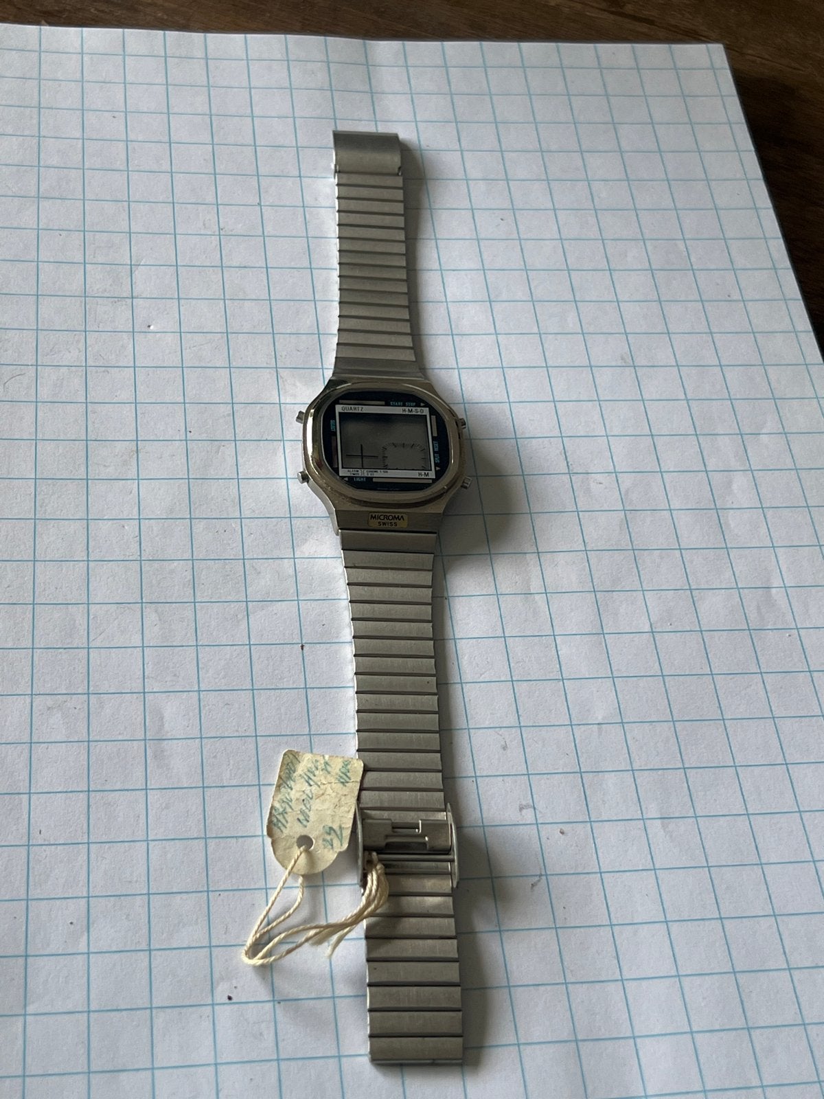 Microma Swiss MDC 402 W Vintage Digitaal Horloge, Overige merken, Staal, Polshorloge, 1960 of later