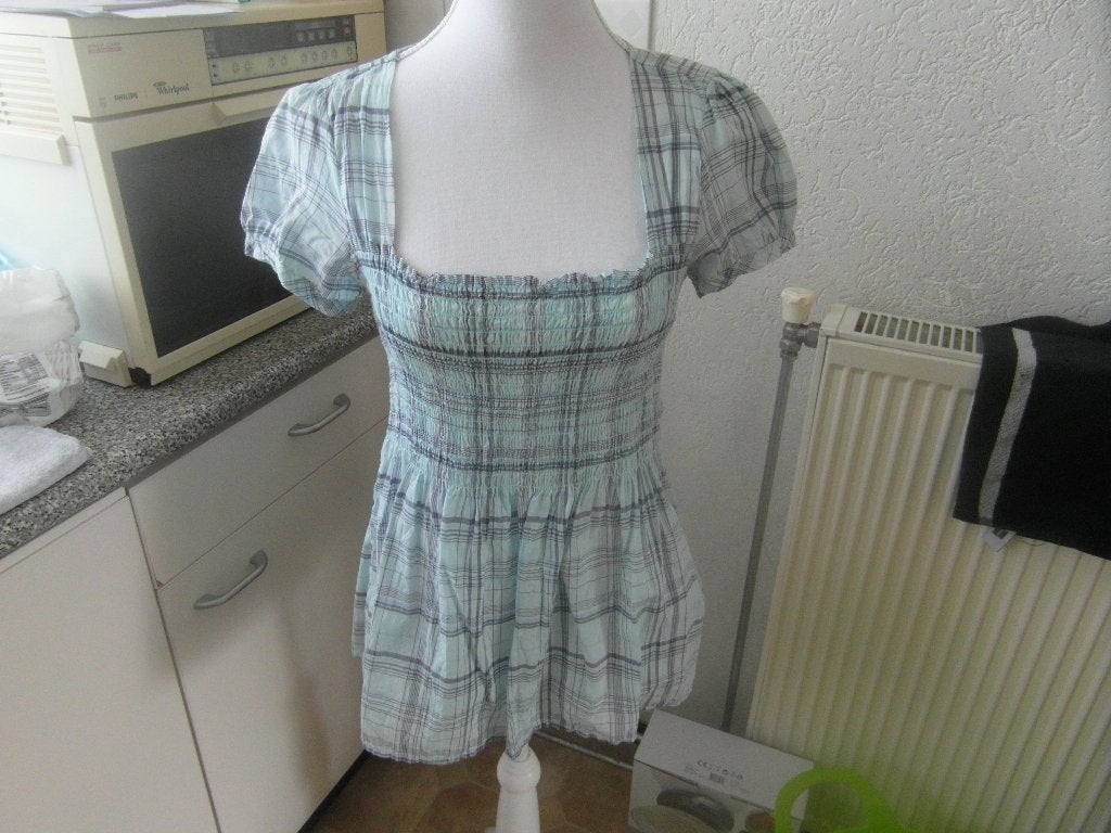 blauw shirt, Meerkleurig, Maat 42/44 (L), Ophalen of Verzenden, Zo goed als nieuw