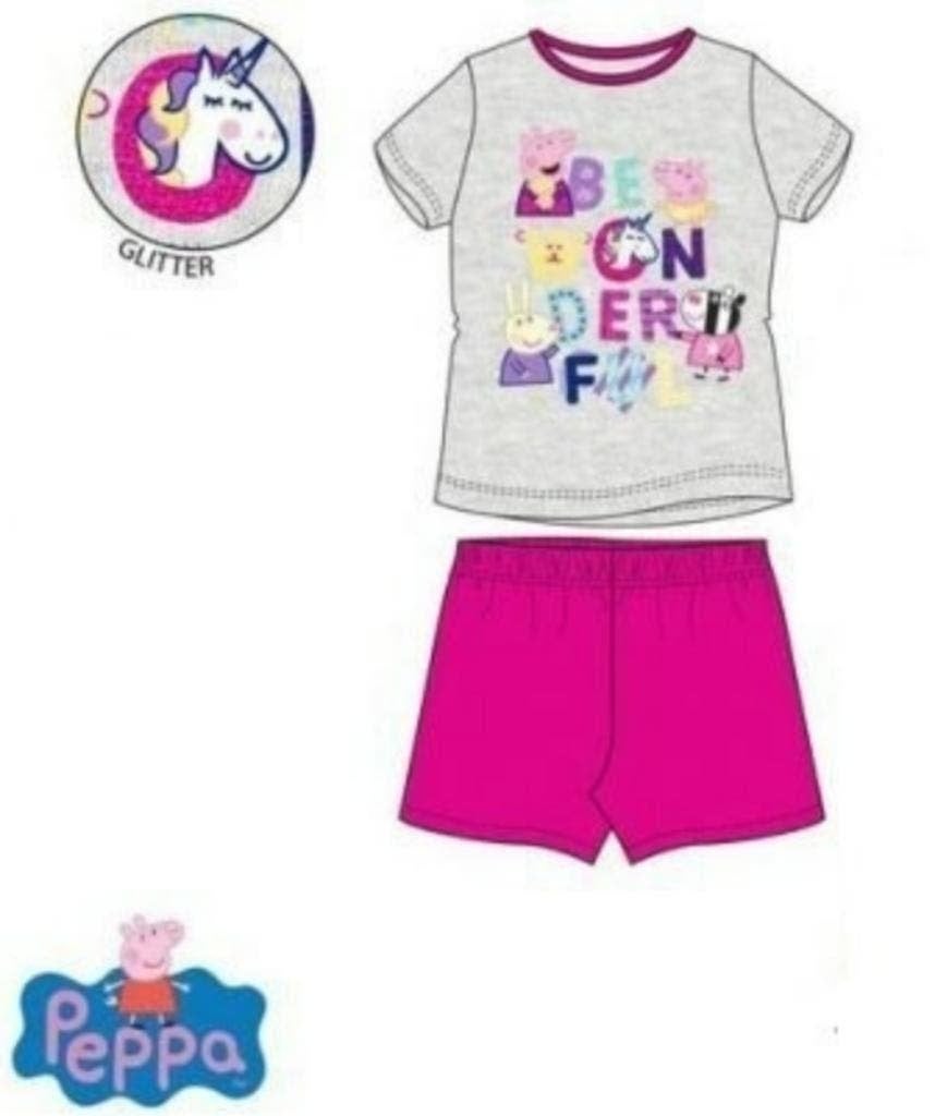 Peppa Pig Shortama Unicorn - Maat 104 - 110 - 116 - Katoen, Kinderen en Baby's, Kinderkleding | Maat 104, Nieuw, Meisje, Nacht- of Onderkleding