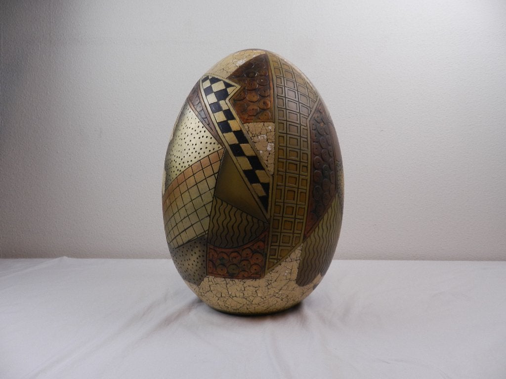 Decoratief Eivormig Keramieken Kunstobject, Ophalen, Meerkleurig, Object, 54 cm