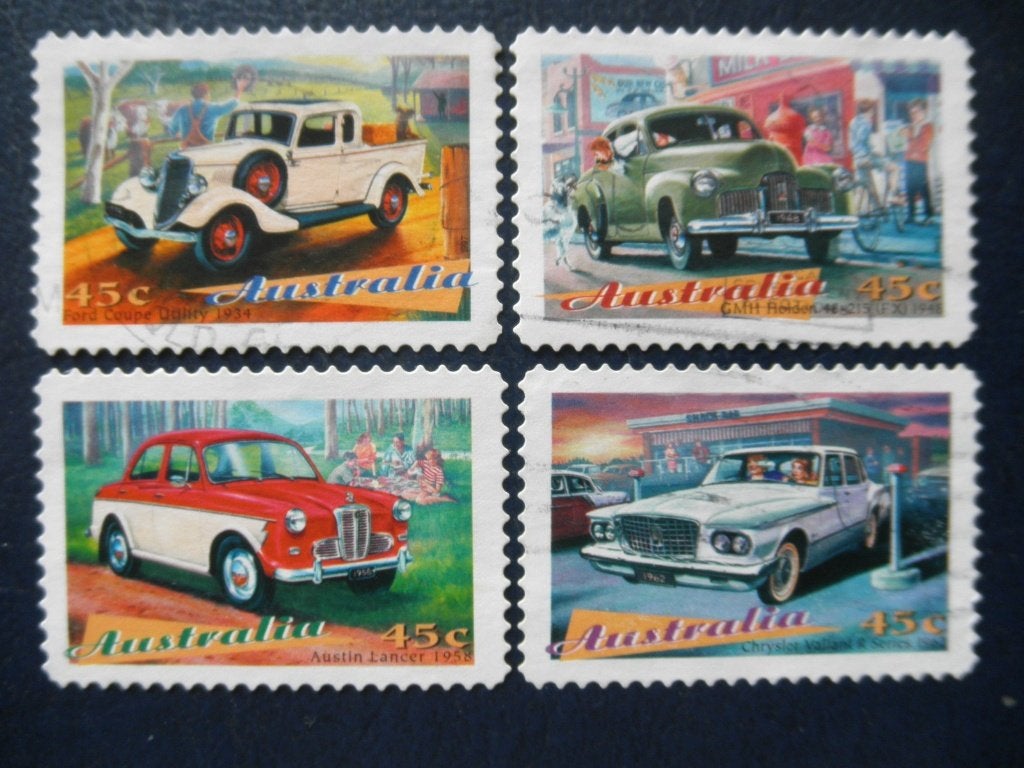 Postzegels Australië 1997 auto's  - cw. 2,80., Ophalen of Verzenden, Gestempeld