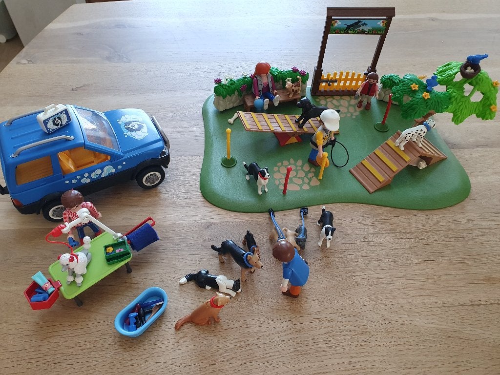 Playmobil Honden: Mobiel Hondensalon en Trainingsveld, Gebruikt, Complete set, Overige typen, Ophalen of Verzenden