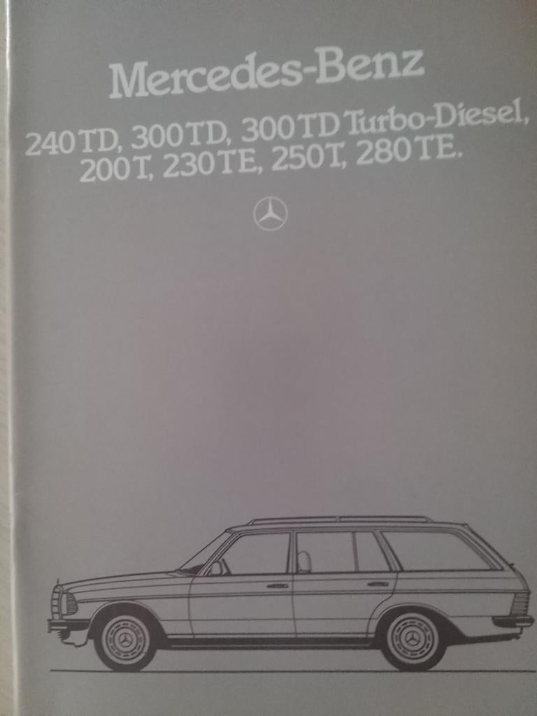Nederlands Dikke Mercedes 200 300 w123 station folder 280TE, Ophalen of Verzenden, Zo goed als nieuw, Mercedes