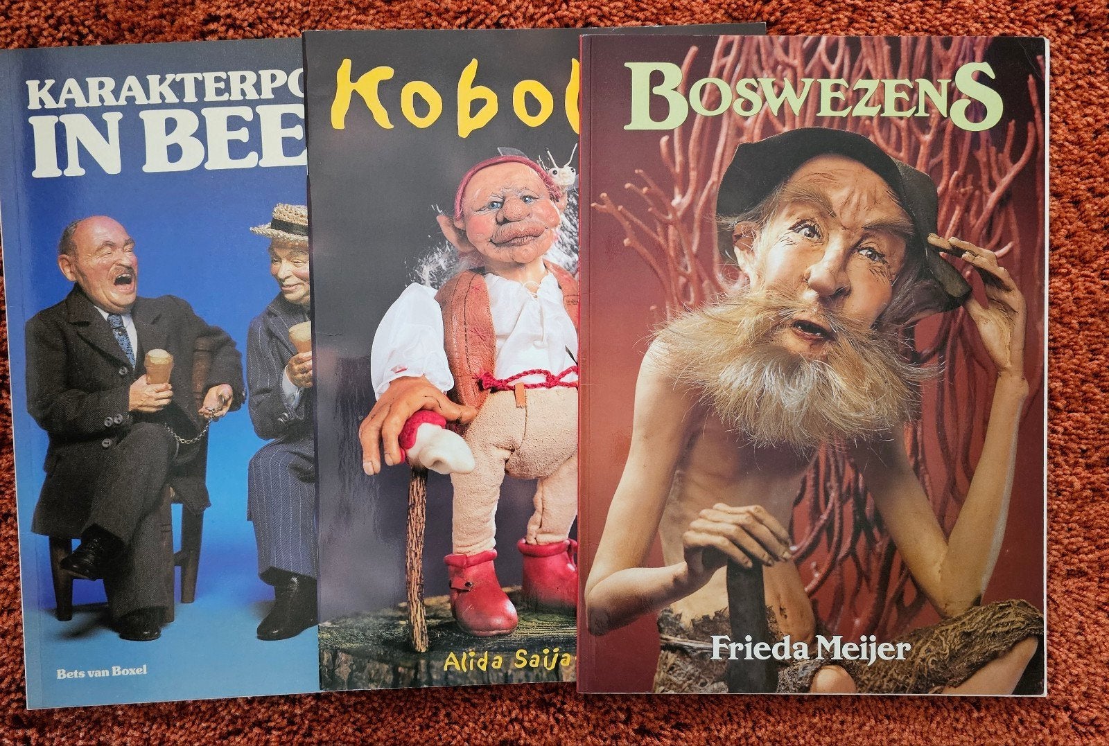 3 boeken: Karakterpoppen, Kobold, Boswezens - Frieda Meijer, Ophalen of Verzenden