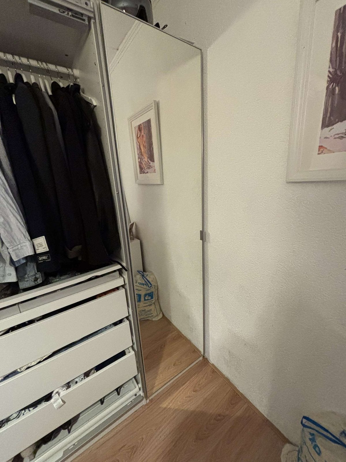Spiegel deur voor paxkast, Ophalen, 200 cm of meer, 50 tot 100 cm, Zo goed als nieuw
