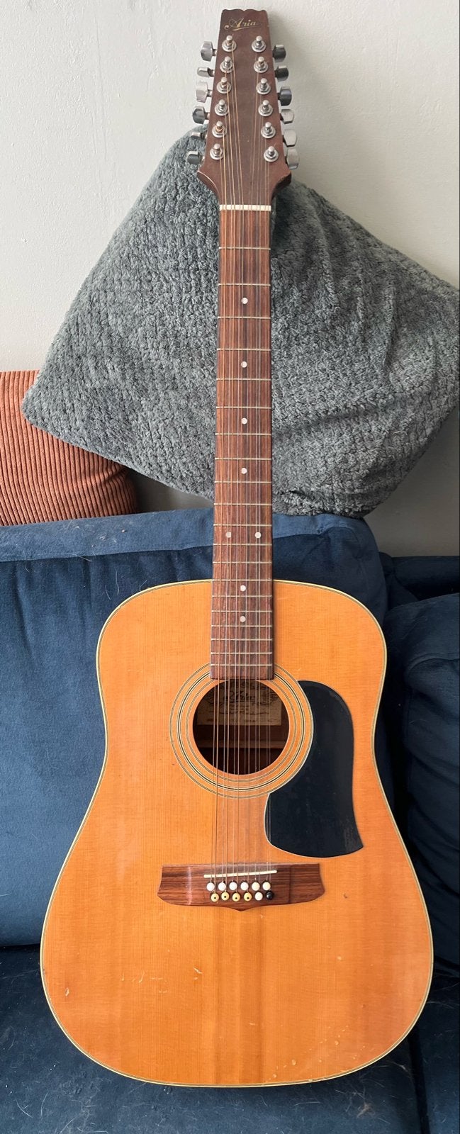 Vintage Aria 12-snarige Westerngitaar - Goede staat, Ophalen, Gebruikt, Western- of Steelstringgitaar, 12-snarig
