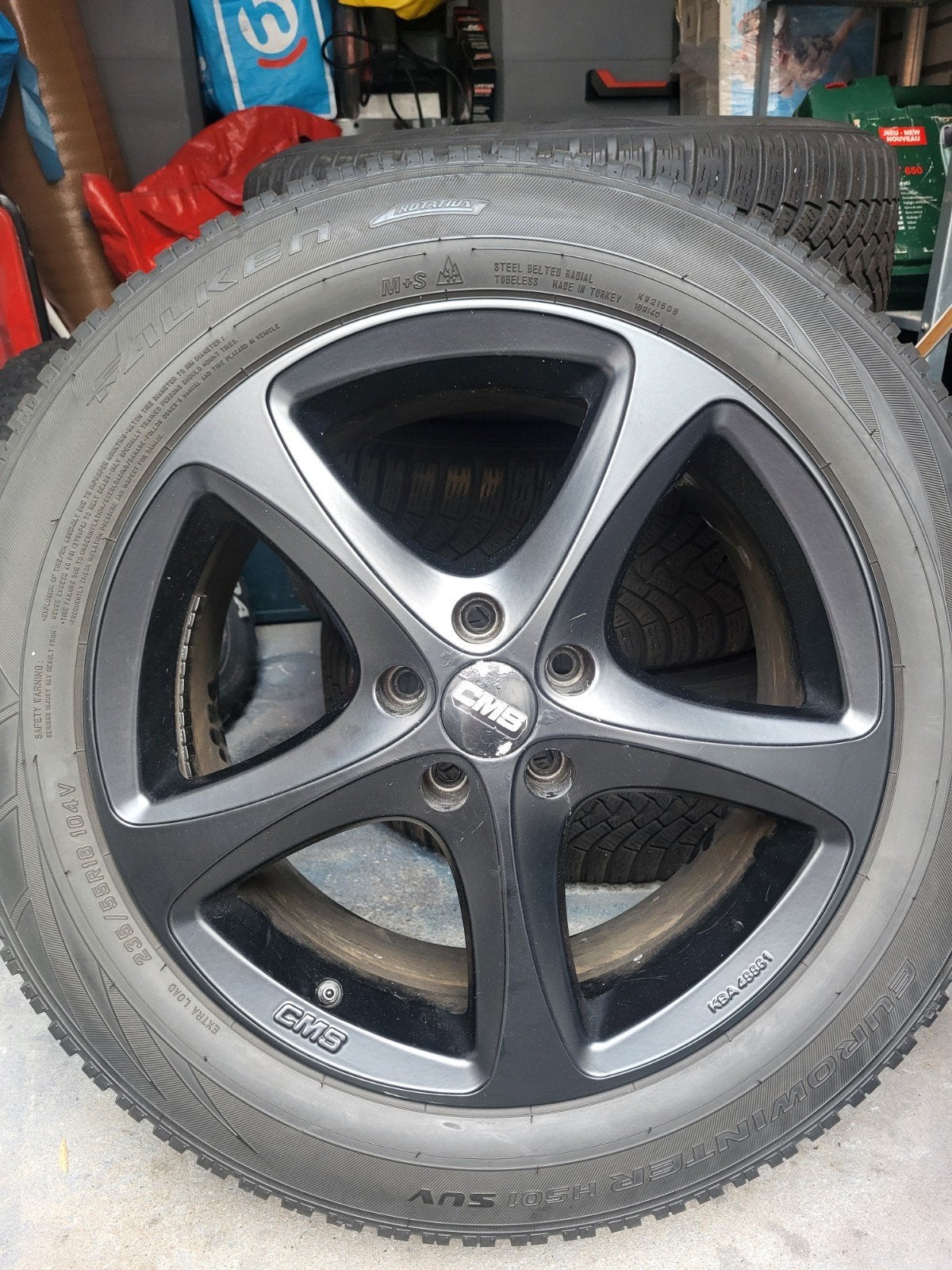WinterBanden en velgen 18 inch, Ophalen