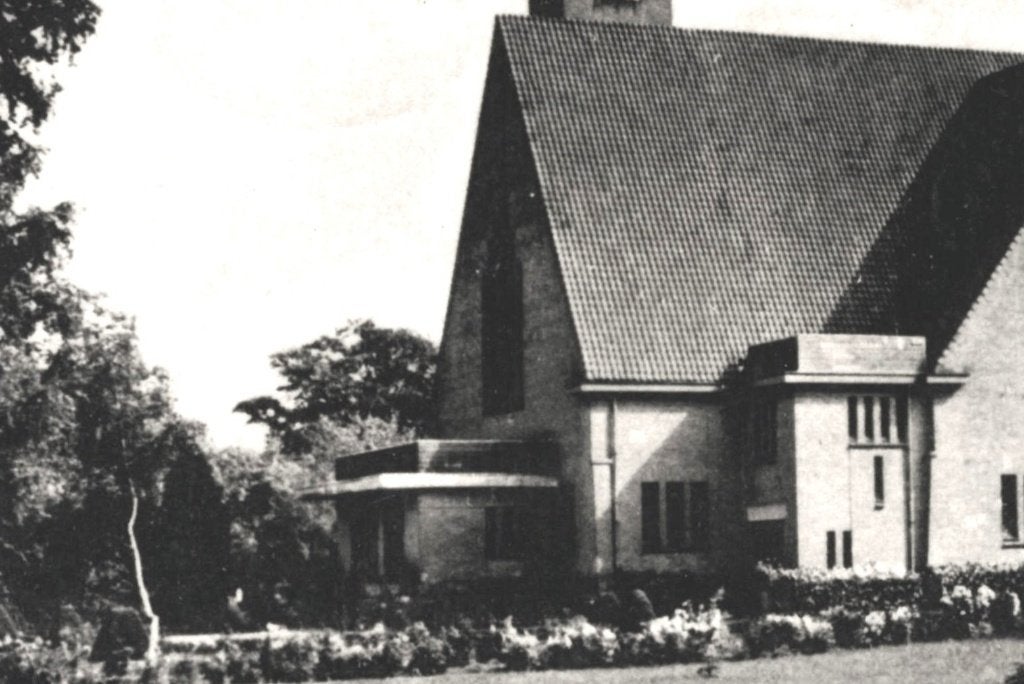 984213 Voorthuizen G Kerk Pastorie 1963  zegel Staatsmijnen, Ophalen of Verzenden, 1960 tot 1980, Gelopen, Gelderland