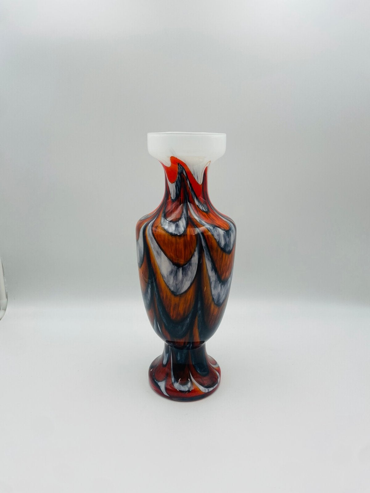 Opaline Murano Vaas - Vintage Italiaans Glaswerk, Ophalen of Verzenden