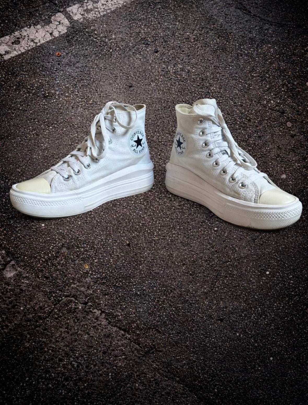Converse Chuck Taylor Move Platform High Top Wit EU38, Wit, Ophalen of Verzenden, Sneakers of Gympen, Gedragen