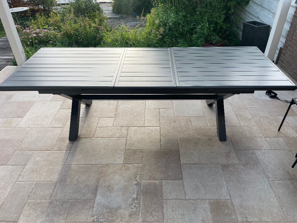 Grote tuintafel te koop, Tuin en Terras, Tuintafels, Ophalen, Zo goed als nieuw, Rechthoekig, Aluminium