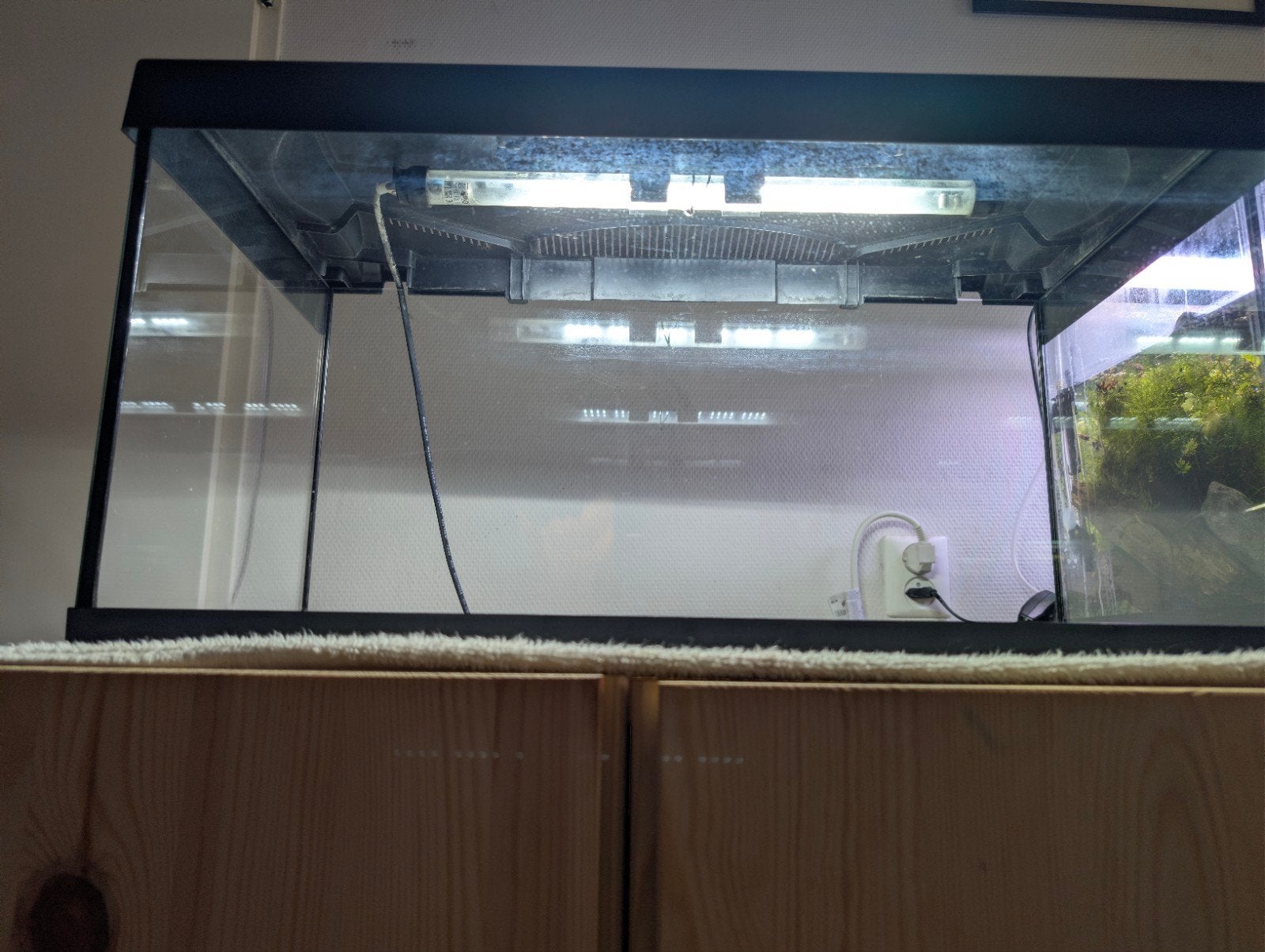Tetra aquarium 54L 60x30x30 compleet – verlichting & filter, Ophalen, Gebruikt, Inclusief deksel, Leeg aquarium