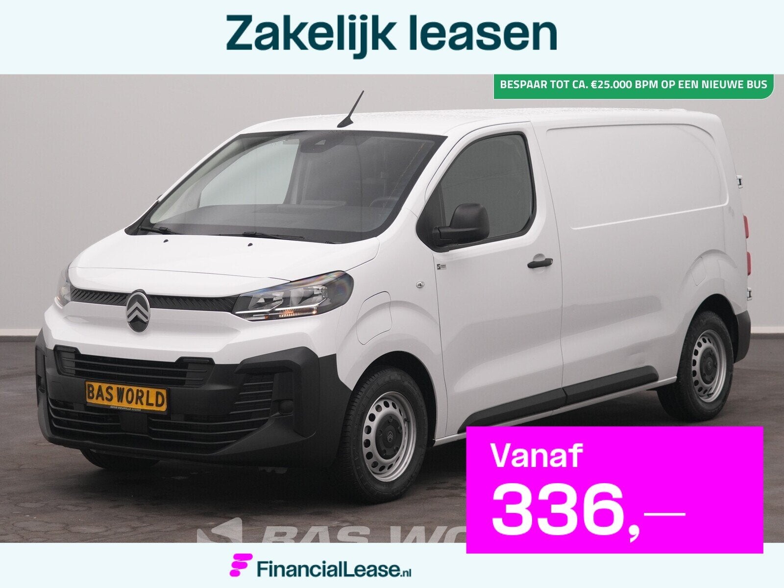 Citroën e-Jumpy 136pk Nwe model 50kWh WLTP 230km 100% Elekt, Automaat, Gebruikt, Citroën, Wit