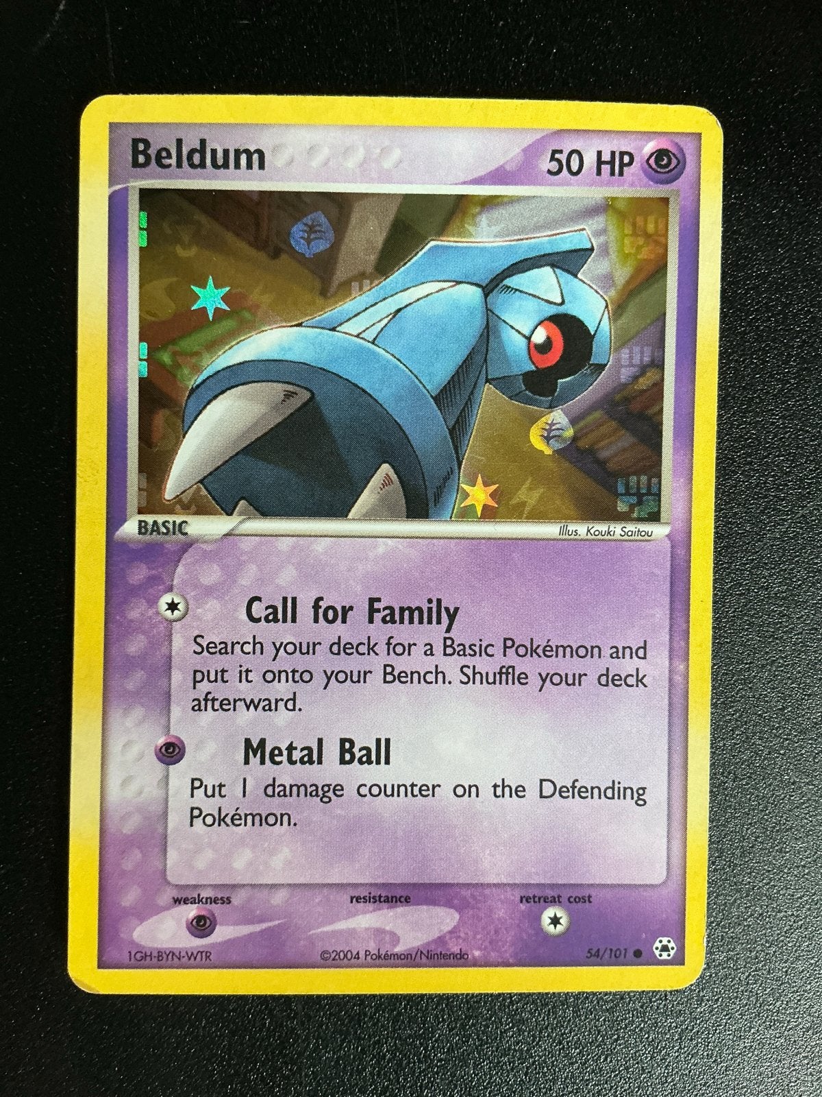 Beldum 50 HP Pokémon kaart 54/101, Ophalen of Verzenden, Zo goed als nieuw, Losse kaart
