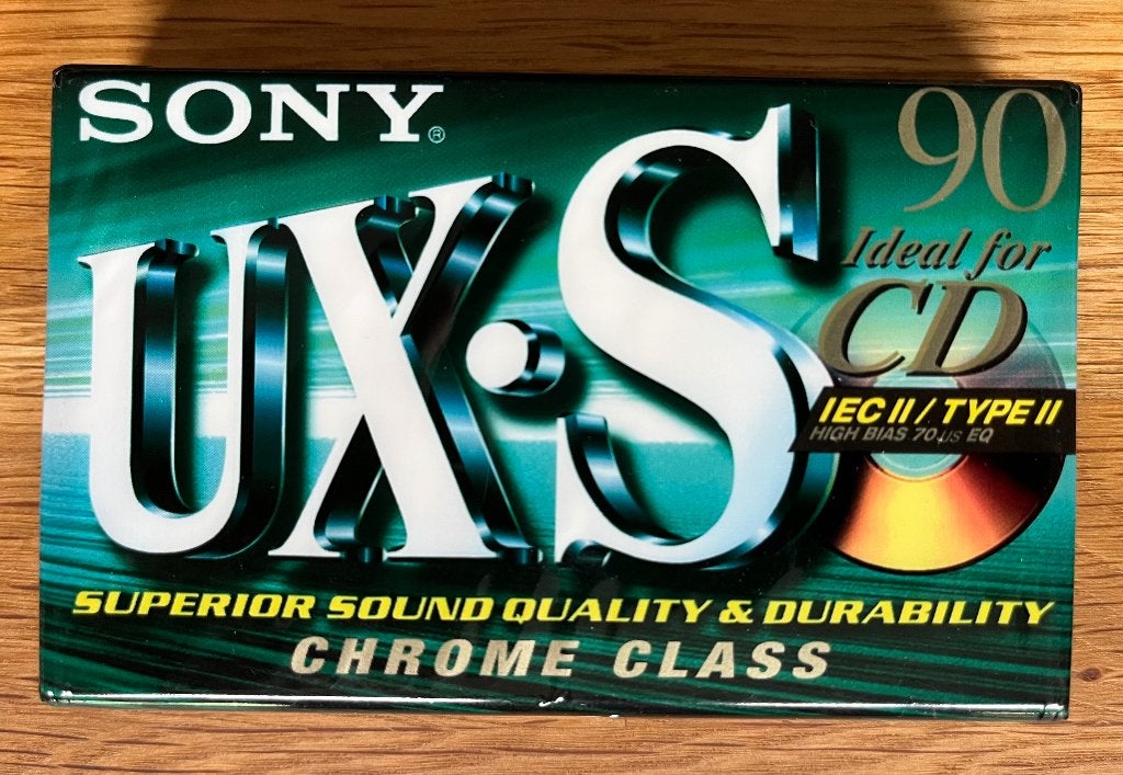3x CASSETTE SONY UX-S 90 (chrome class), Cd's en Dvd's, Cassettebandjes, Ophalen, 2 t/m 25 bandjes, Overige genres, Nieuw in verpakking