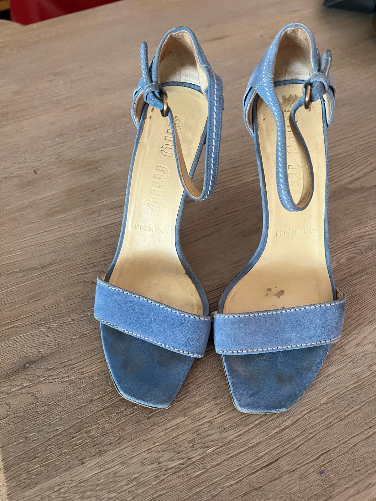 Mooie suede hoge hakjes maat 37, Ophalen of Verzenden, Zo goed als nieuw, Blauw