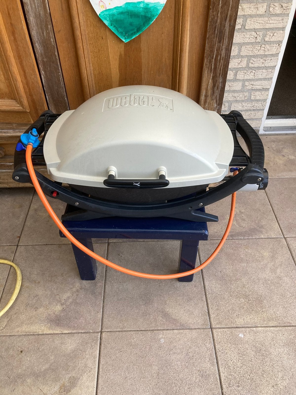 Weber gasbbq, Ophalen