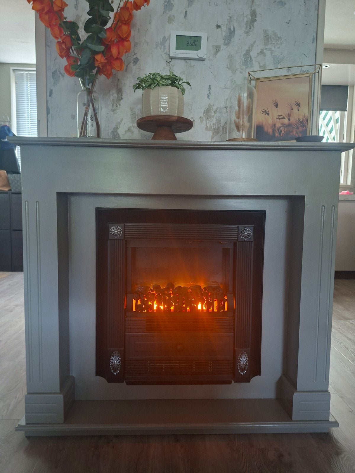 Elektrische haard met warmtestand, Ophalen, Gebruikt, Vrijstaande haard, Elektrische haard