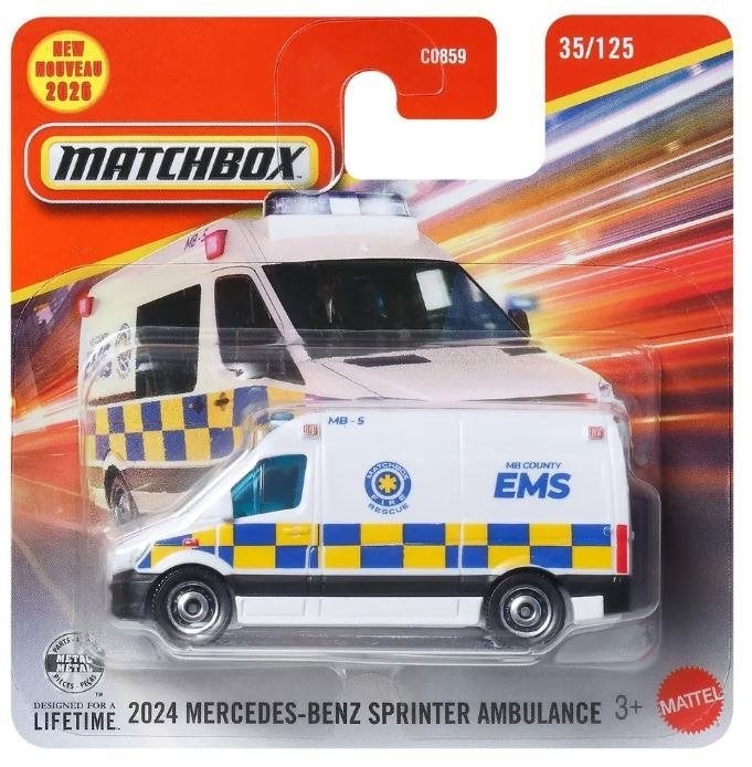 Matchbox 2024 Mercedes-Benz Sprinter Ambulance, Ophalen of Verzenden, Nieuw