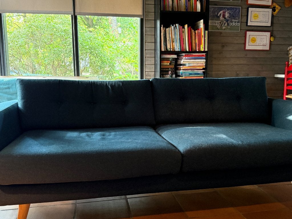Bank sofacompany Vera olena midnight blue, Ophalen, Driepersoons, Zo goed als nieuw, Rechte bank