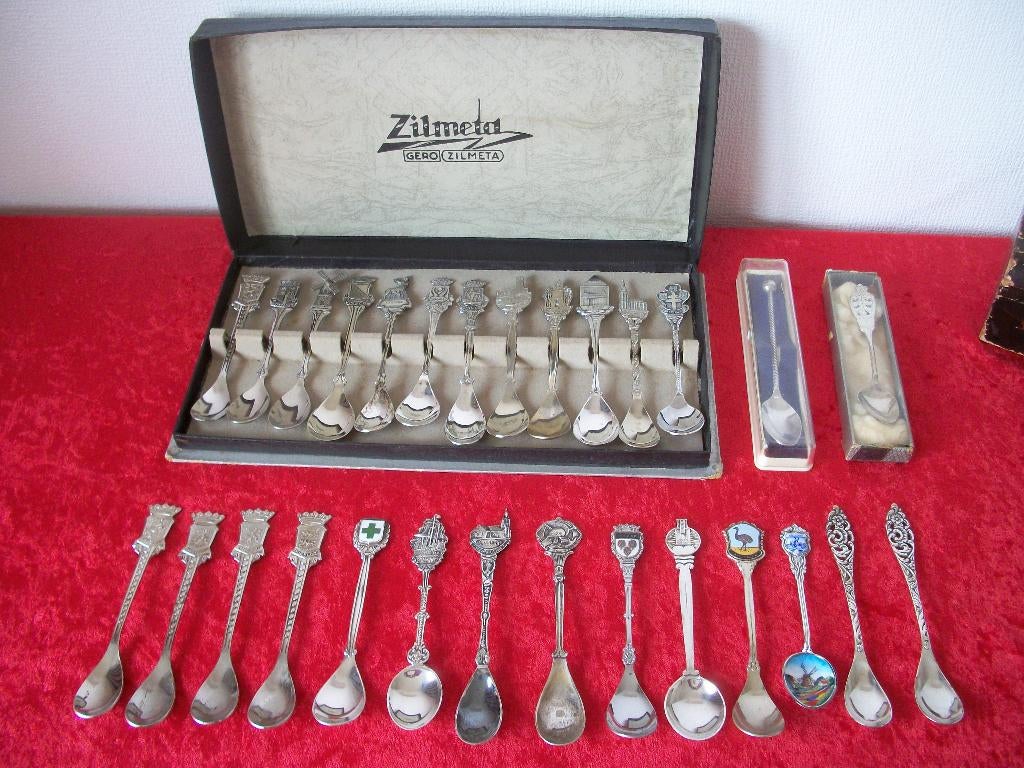 26 Theelepeltjes Verzilverd Vintage - Wezep - zgan - p.stuk, Verzilverd, Ophalen of Verzenden, Zo goed als nieuw, Metaal