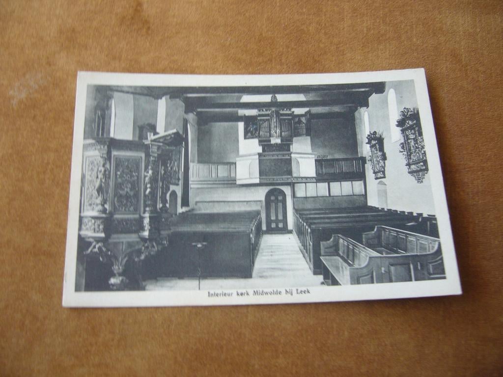 MIDWOLDE  =  INTERIEUR KERK, Ophalen of Verzenden, 1920 tot 1940, Ongelopen